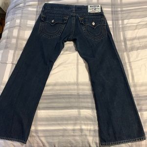 True religion jeans, navy, raw denim